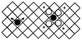 Характеристика ходов и взятие для двухсторонней шашки
